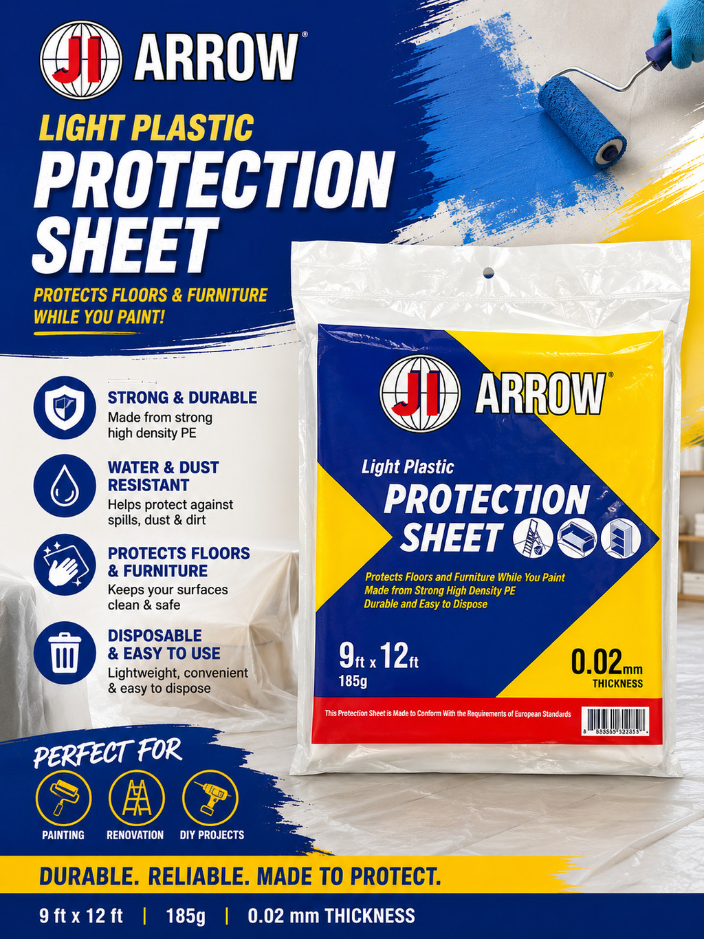 SG FAST DELIVERY Durable Plastic Drop Cloth Plastic Sheet Cover PVC ...