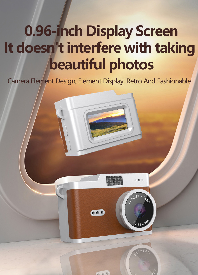 Retro Mini Camera with Screen Indoor Home Outdoor 1080p Sports Portable ...