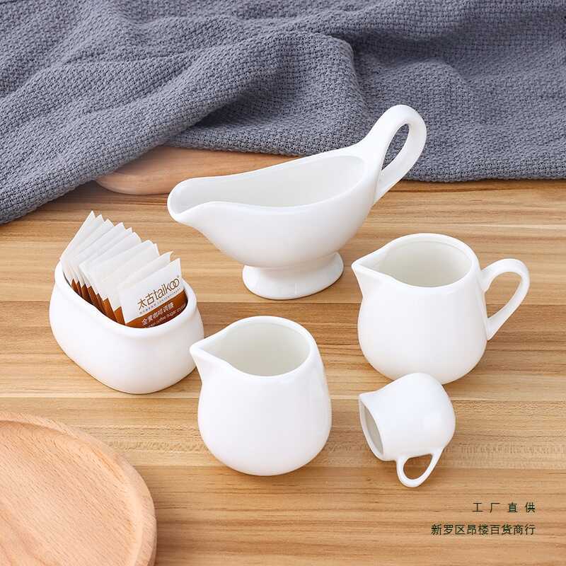 Ceramic Handleless Size Milk Spoon Sauce Spoon Coffee Milk Cup ...