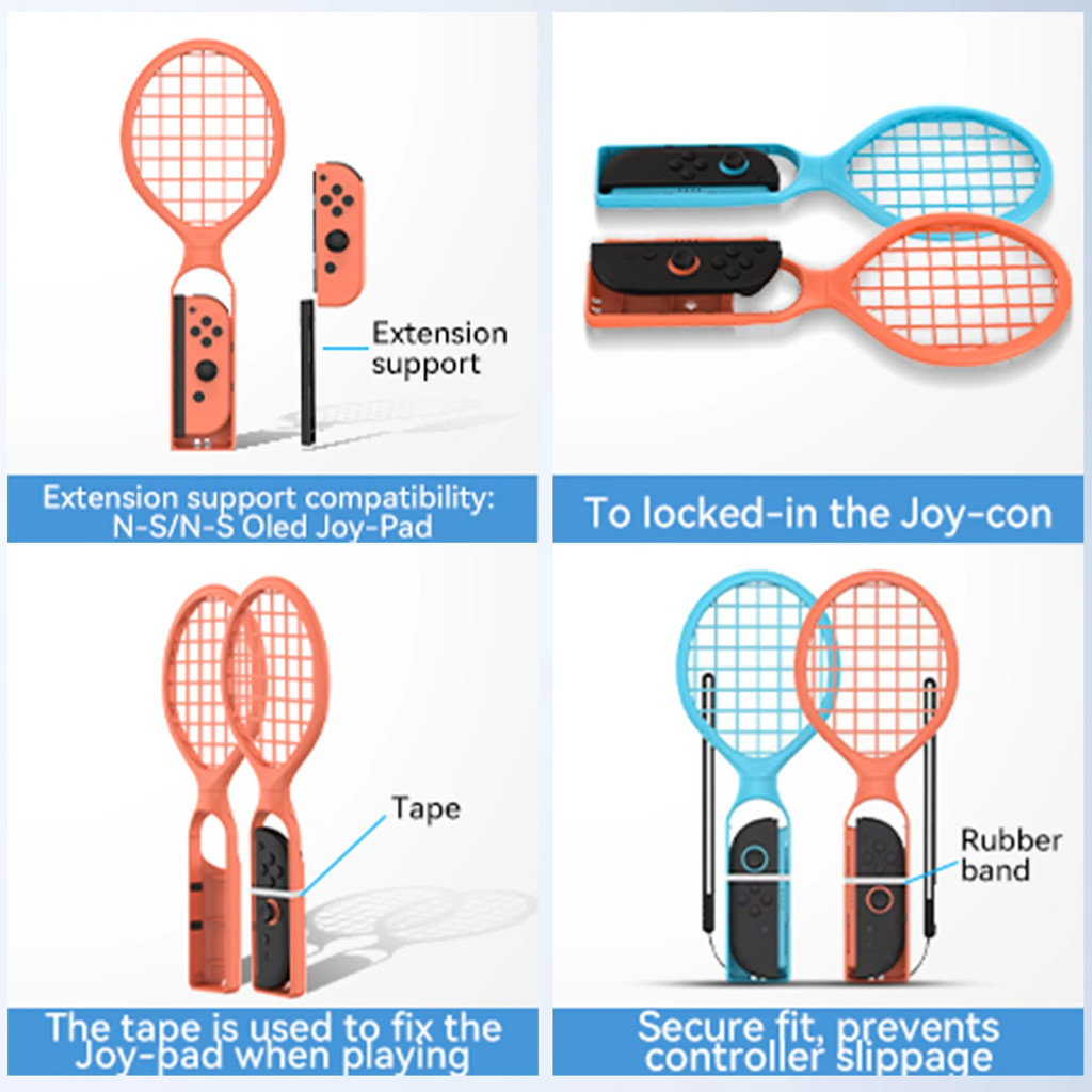 Nintendo Switch 2 Tennis Racket Joy-con Controller - NS2 DOBE | Shopee ...
