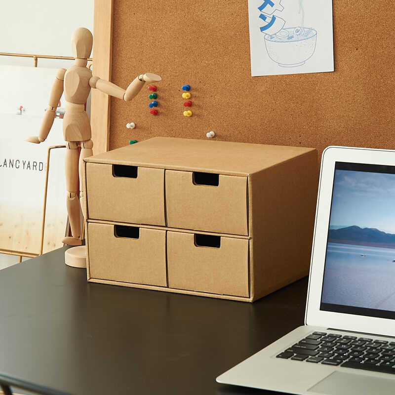 Paper Desktop Storage Box Student Office Drawer Storage Box Sundries ...