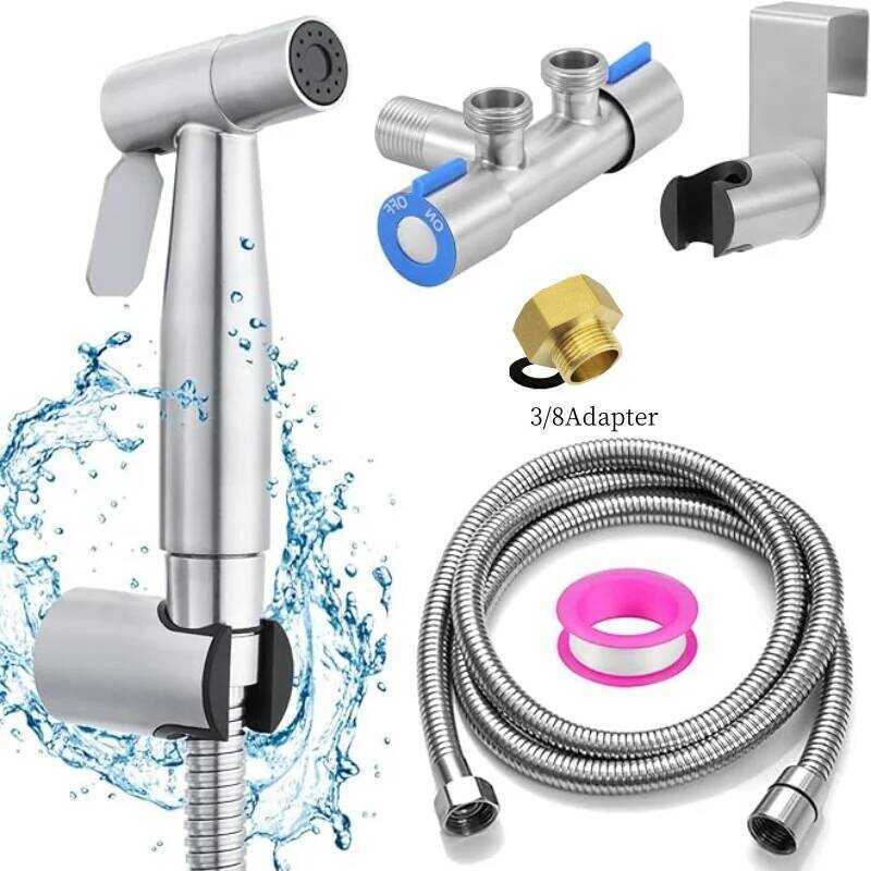 Stainless Steel Hand Sprayer Kit, Bidet Faucet, Hygienic Shower, G3/8 ...