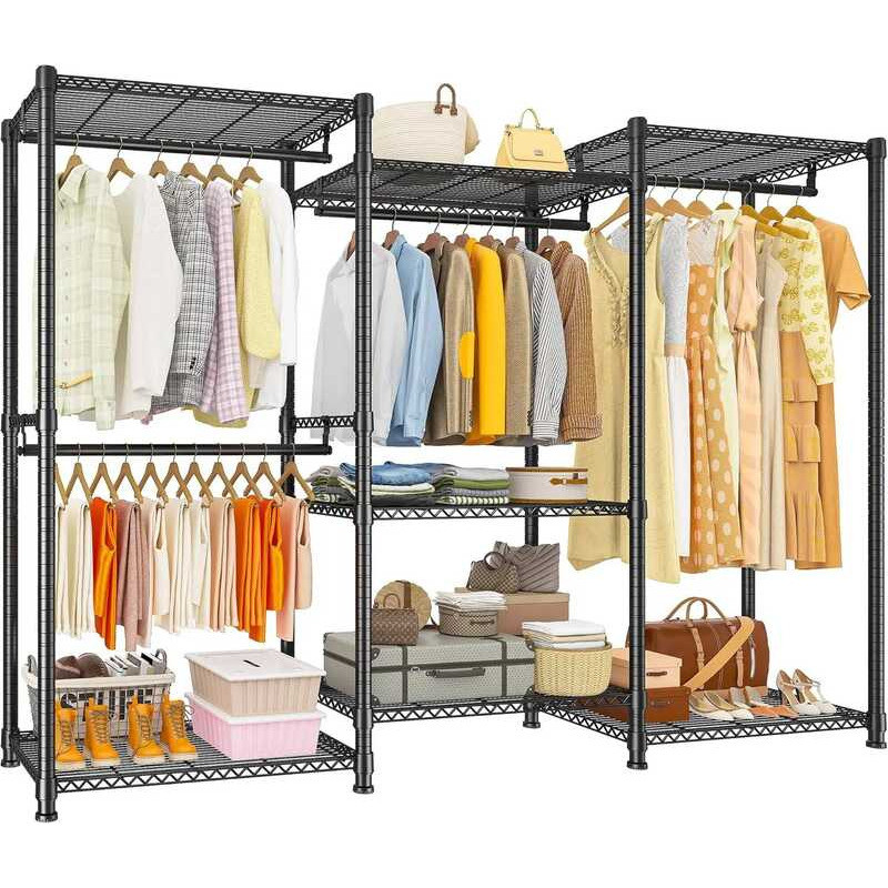 Clothing Load 900Lbs drobe Closet, Heavy Duty Freestanding Garment Rack ...