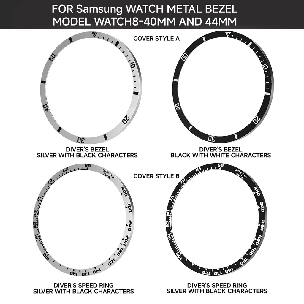Metal Bezel Ring for Samsung Galaxy Watch 8 40mm 44mm Stainless Steel ...