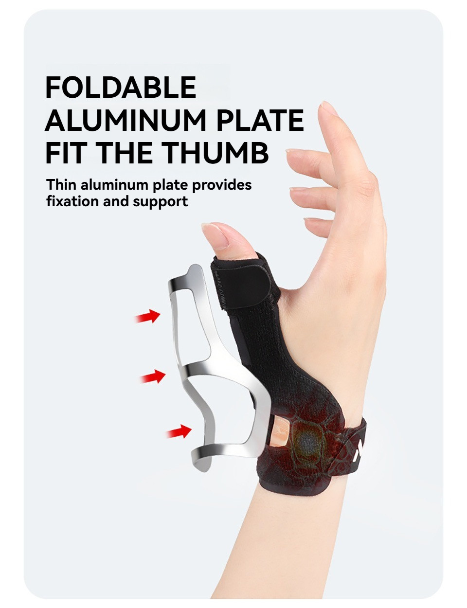 1Pcs Breathable Wrist Support Thin And Light Aluminum Plate Fixed Thumb ...