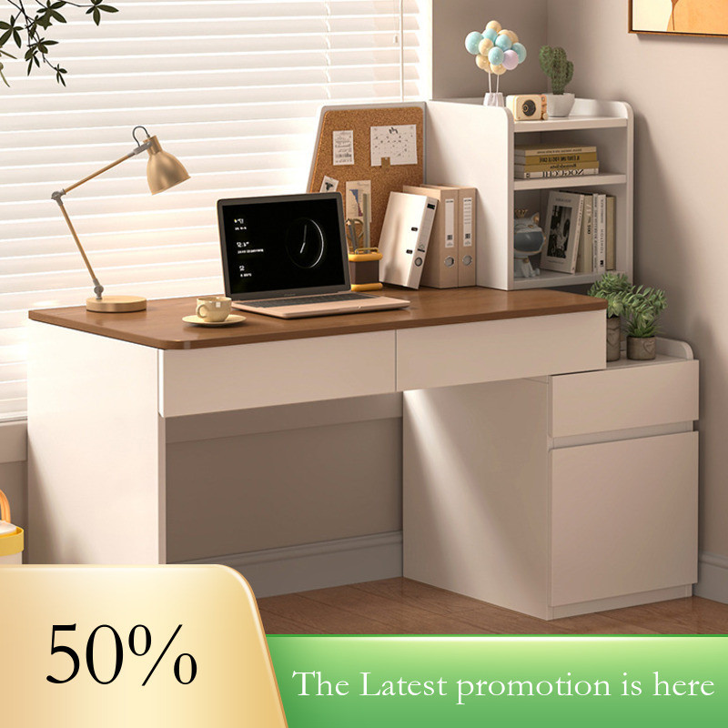 Telescopic Table Solid Wood Study Desk Integrated Computer Table ...
