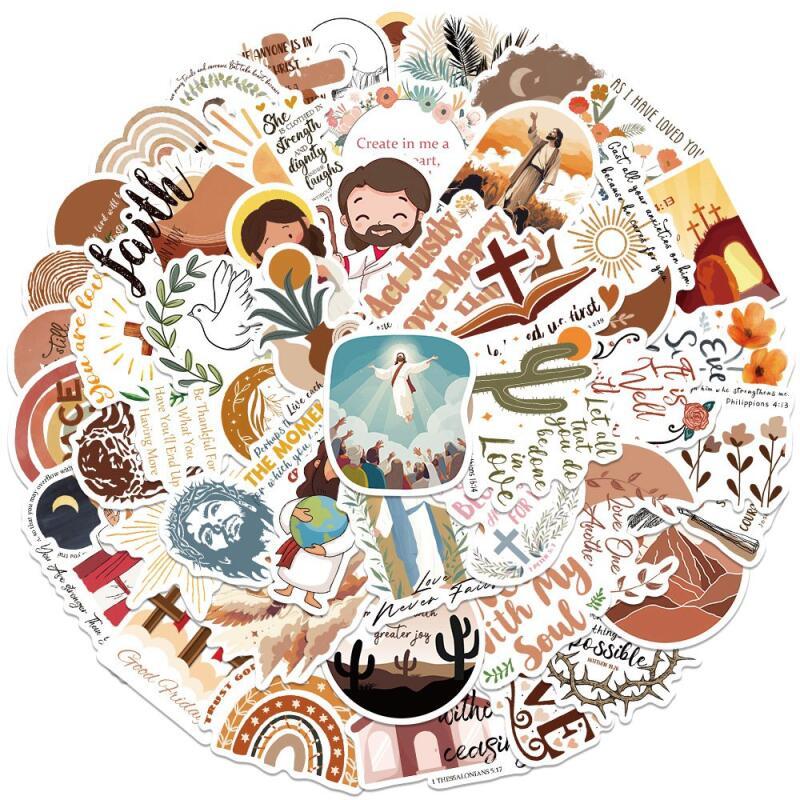 50pcs Bible Proverbs Holy Bible Jesus Christian Religion Sticker ...