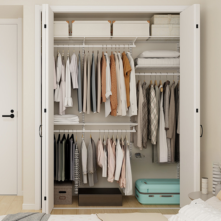 Wardrobe Metal Storage Rack Organizer Wardrobe Custom Folding Door ...