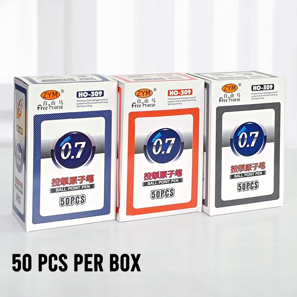 VC Art Economy Ball Point Pen 0.7mm Box of 50pcs Value Pack Retractable ...