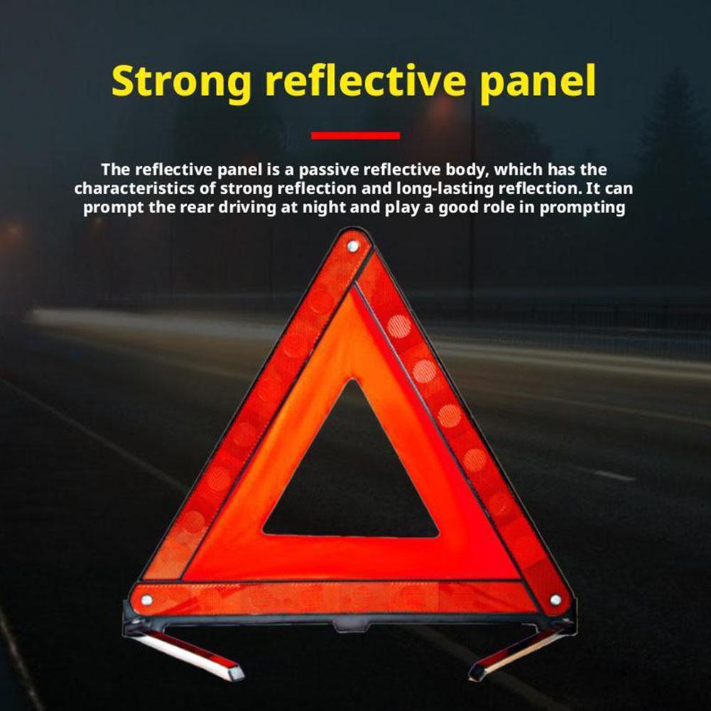 Car Emergency Warning Triangle Reflective Safety Sign Foldable Tripod ...