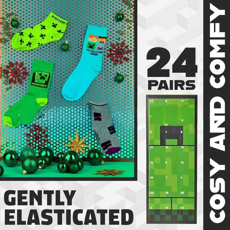 2025 Christmas Countdown Advent Calendar Socks Mystery Box 24PCS Men ...