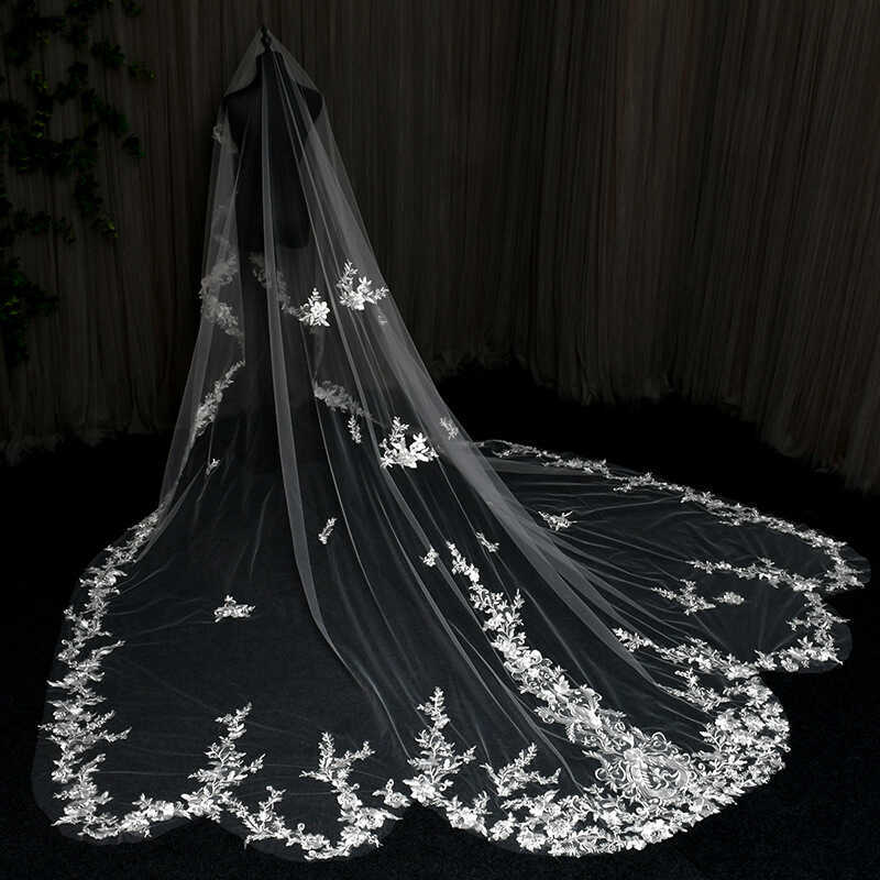 Wedding Veil Korean Style Long Style Large Trailing One Piece Sequin ...