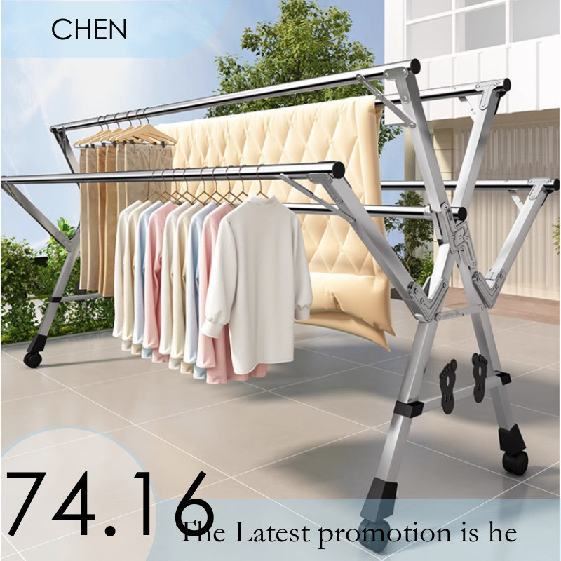 Foldable Luxe Retractable Stainless Steel Clothes Hanger Drying Rack ...