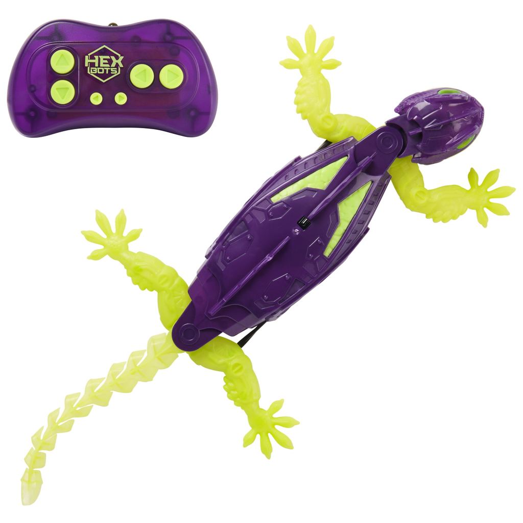 HEX BOTS Glow-in-the-Dark Wall Crawler Gecko Robot Toy for Kids Ages 4 ...