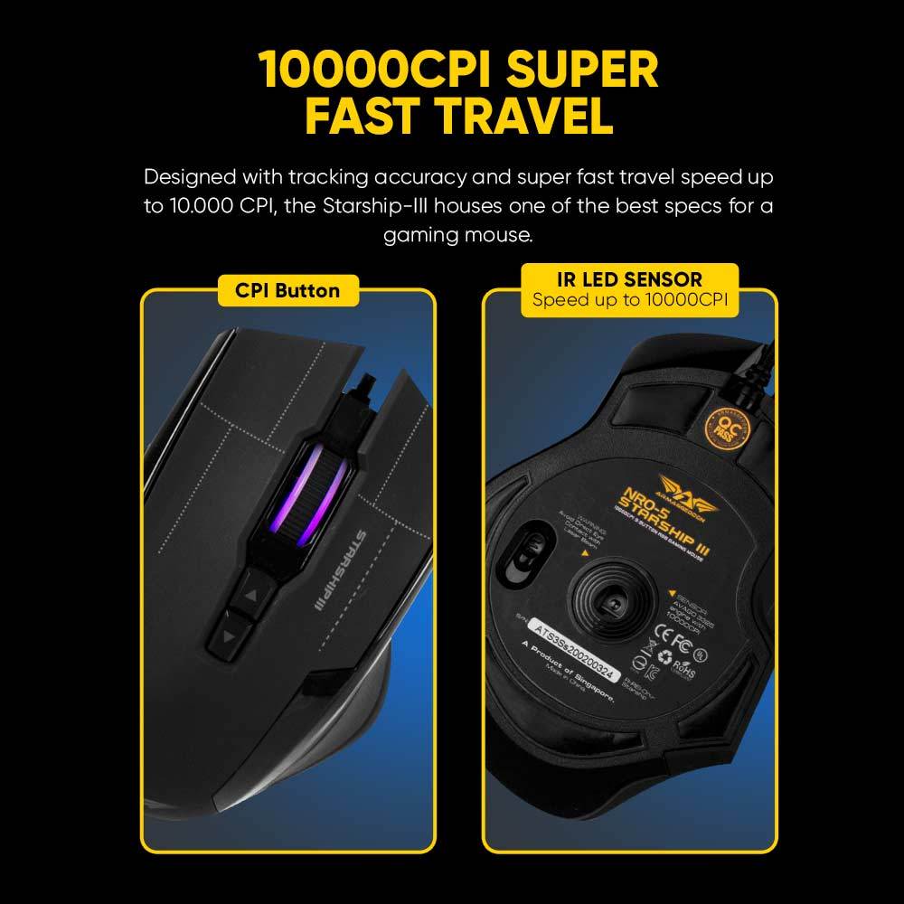 Armaggeddon Starship III Weight Management 10000 CPI Macroable 9 Button ...