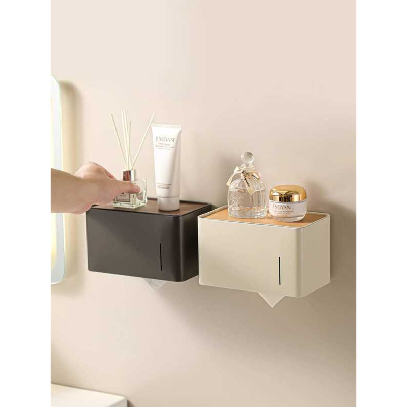 Cream Style Household Toilet Tissue Box Toilet Waterproof Log Wall ...