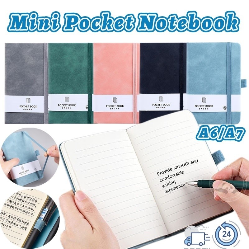 A6 A7 Mini Notebook Lined Notebook Portable Pocket Notebook Diary ...