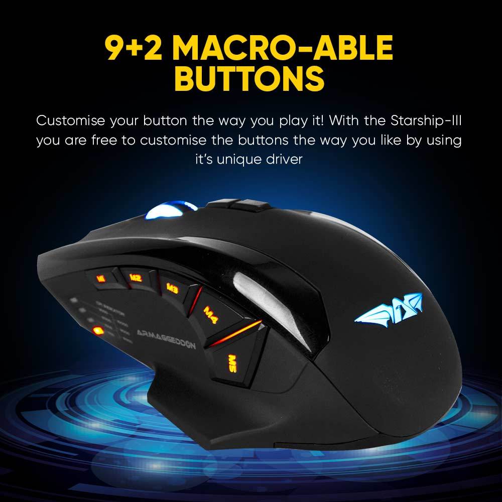 Armaggeddon Starship III Weight Management 10000 CPI Macroable 9 Button ...