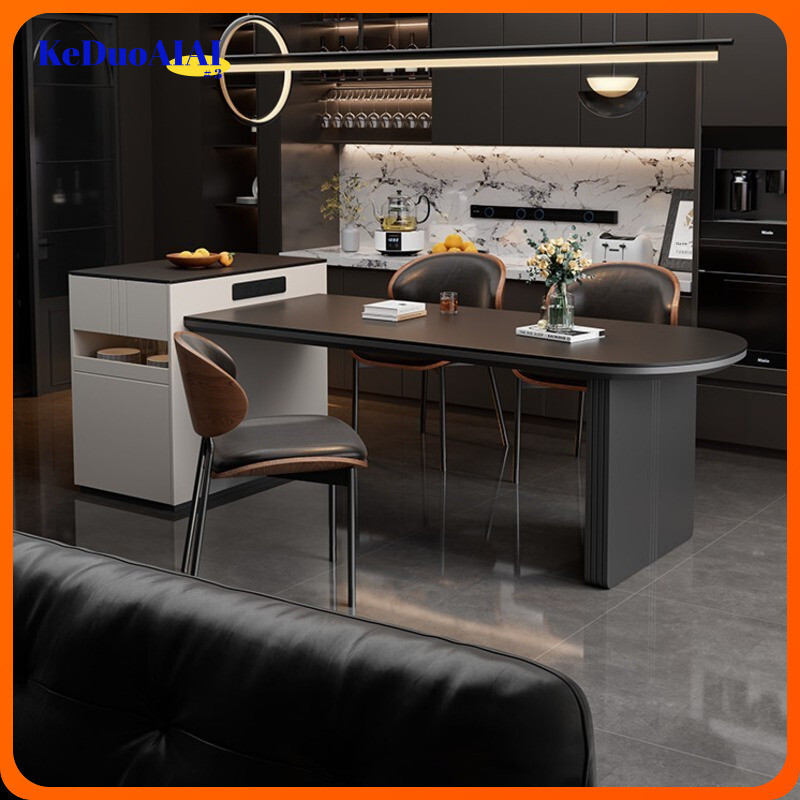 Minimalist Rock Italian Slab Dining Table Integrated Home Extendable ...