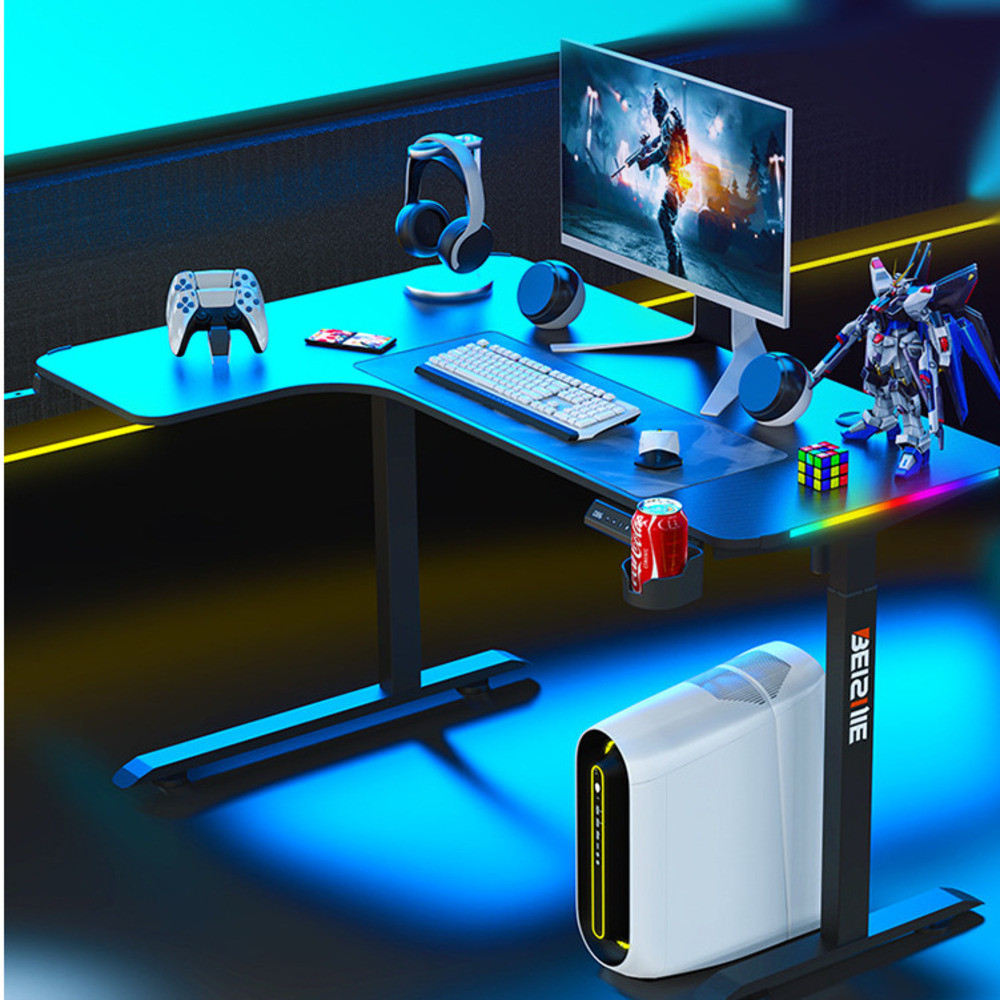 Carbon Fiber Desktop Ambient Light Smart Memory Electric Height ...