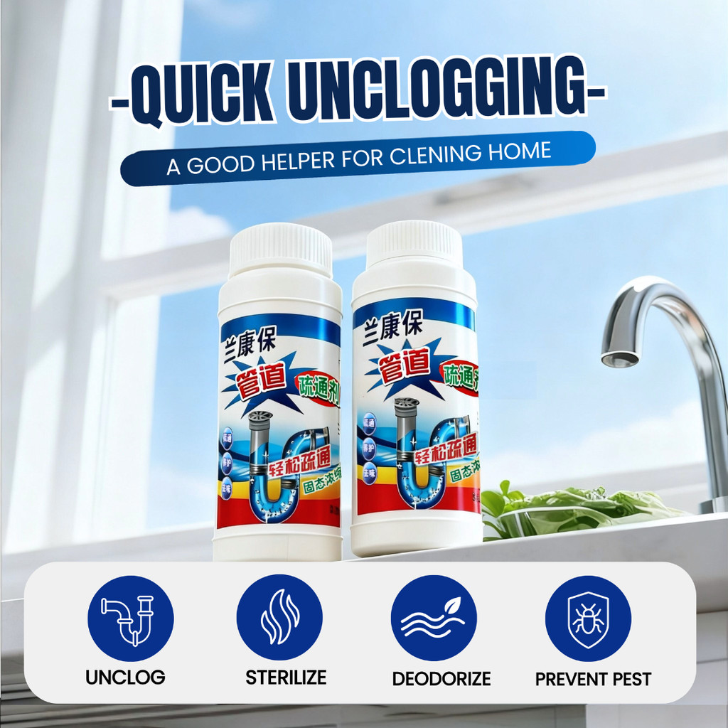 Mixshop Pipe Clog Cleaner 110G | Powerful Sink Drain Cleaning Powder ...