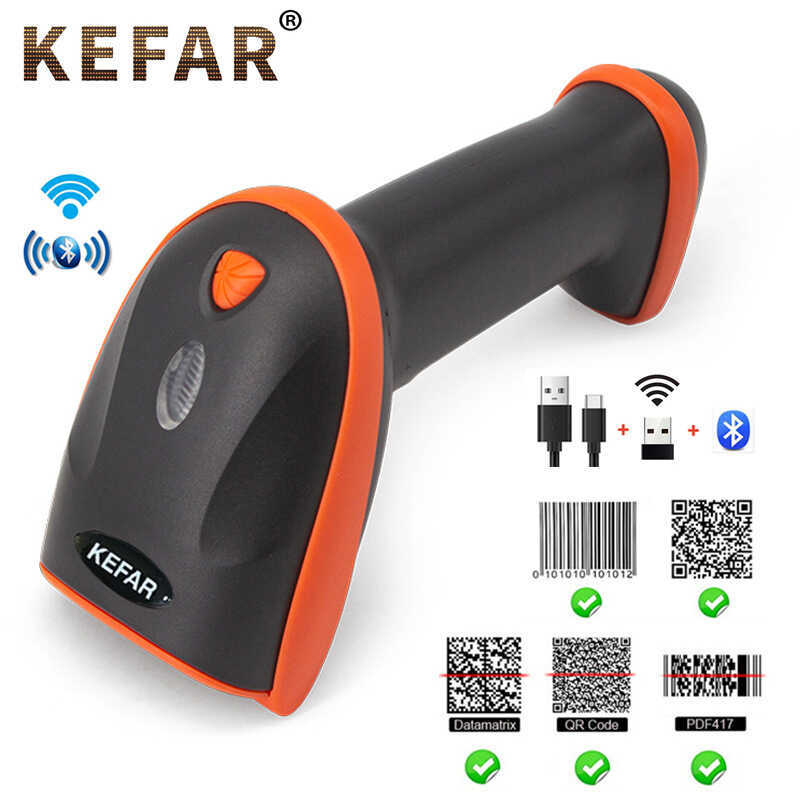 KEFAR Bluetooth Handheld Wireless 2D Scan Supermarket Store Cash ...