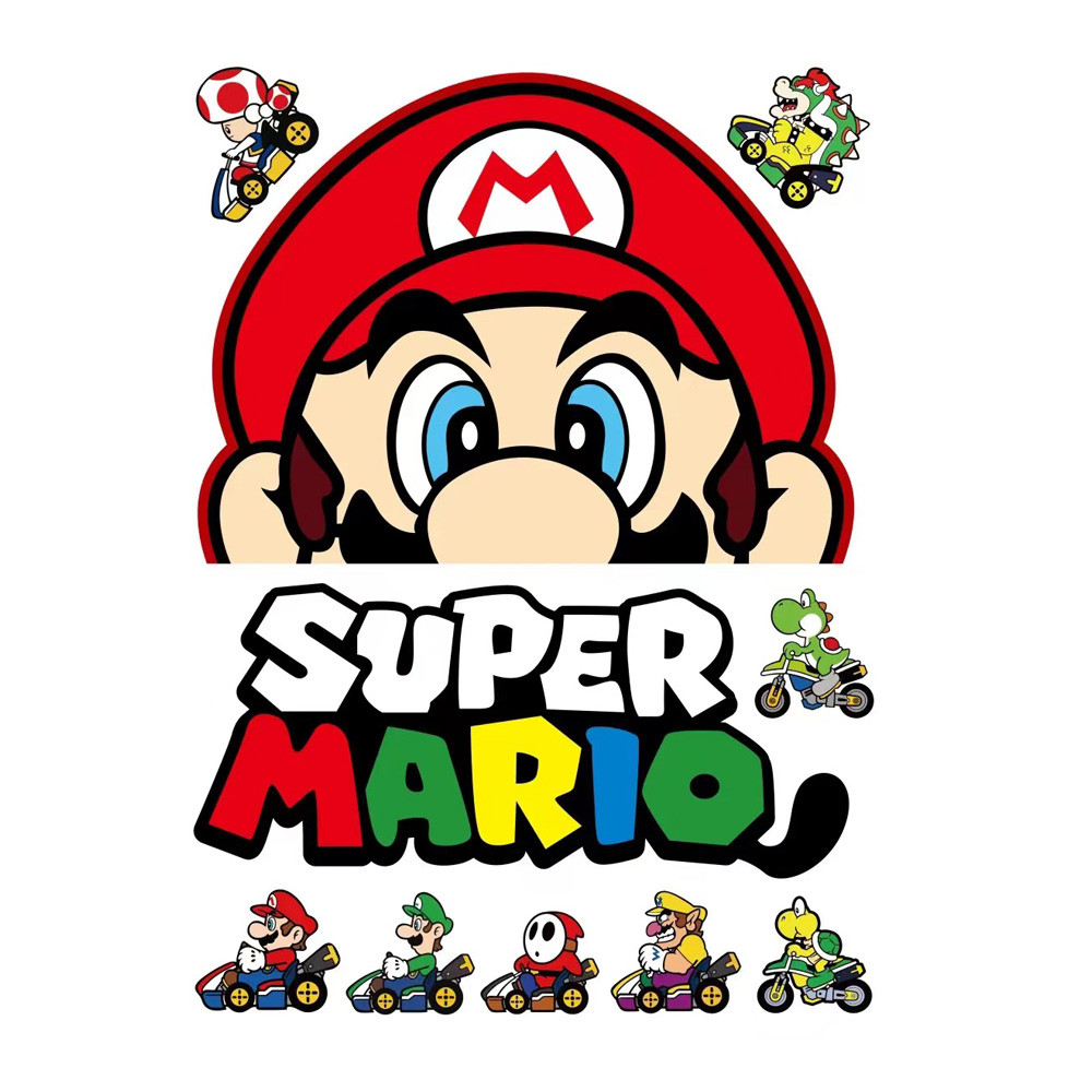 Cartoon Mario Super Mario Stickers Large Whole Sheet Full Stickers ...