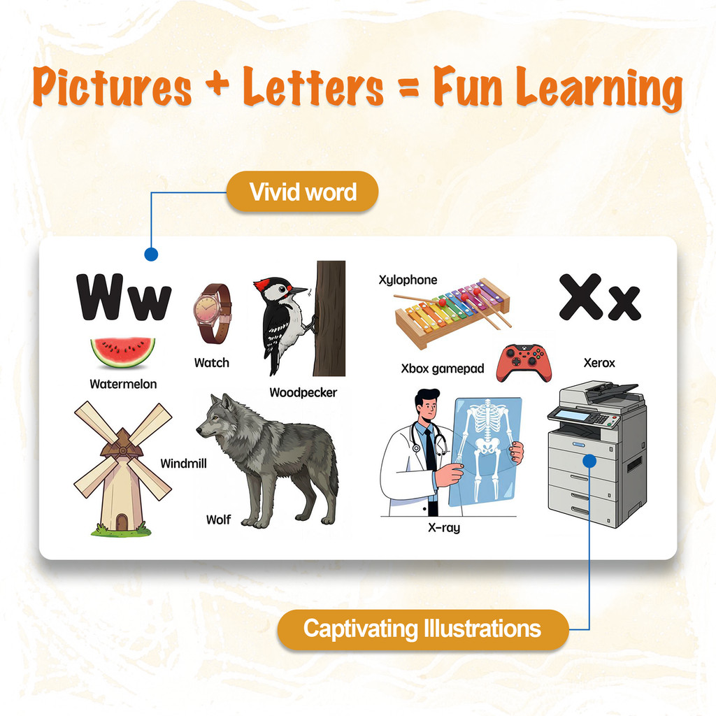 Alphabet Board Book for Toddlers—ABC Picture Dictionary with Real-Word ...