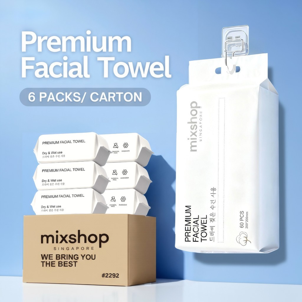 Mixshop Premium Viscose Facial Cotton Towel | Thick Makeup Remover ...