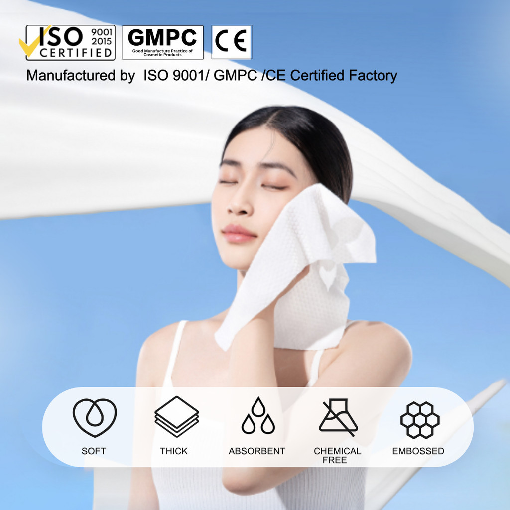 Mixshop Premium Viscose Facial Cotton Towel | Thick Makeup Remover ...