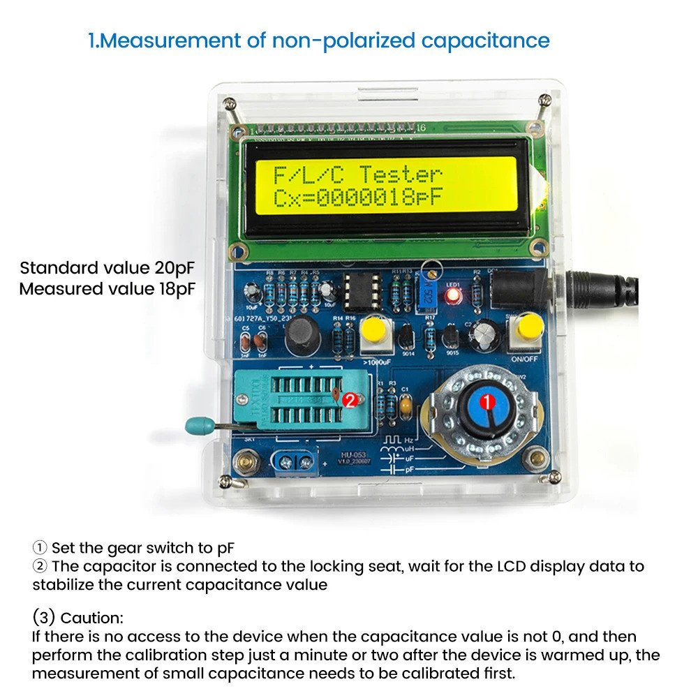 Capacitance Inductance Tester DIY Electronic Kit Frequency Meter ...