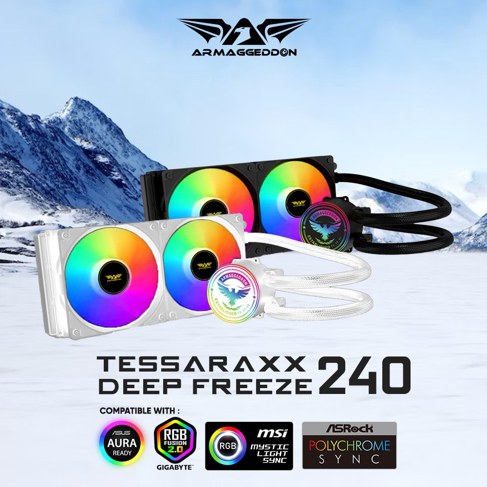 Armaggeddon 240mm AIO Liquid CPU Cooler Deep Freeze ADV A240 ARGB ...