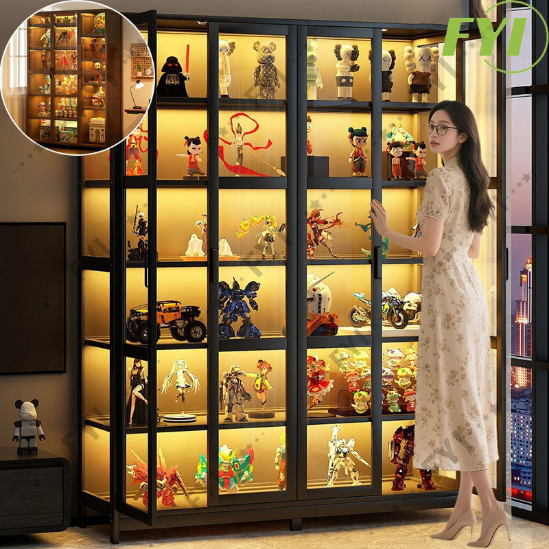 FYI Display Cabinet Bookcase Display Rack Acrylic Display Cabinet Glass ...