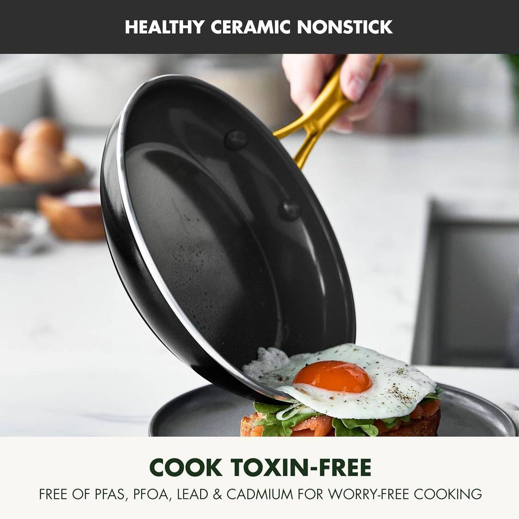 Greenpan Studio Open Frypan Without Lid - Ceramic Non-Stick Coating ...