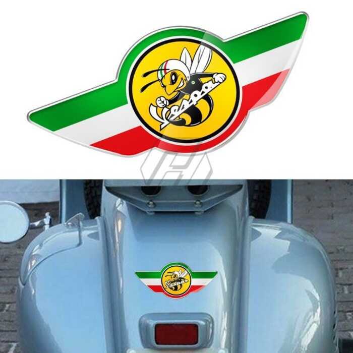 Motorcycle VESPA Sheep Biajo Scooter 3D Sticker Colorful Car Logo ...