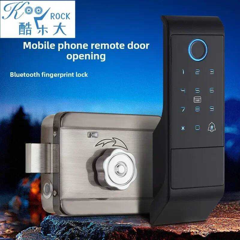 Surface-Mounted Bullhead Smart Lock-Waterproof Vintage Iron Door ...