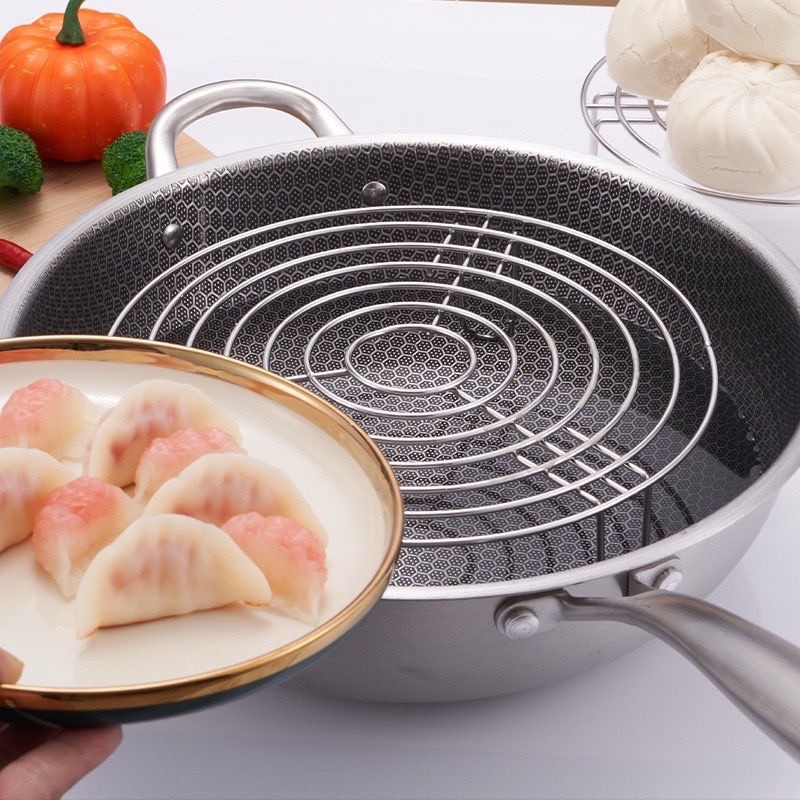 304 Stainless Steel Water Contactless Steam Rack Steamer Household ...