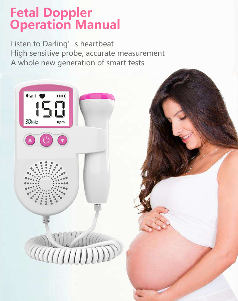 Portable Fetal Doppler Baby Heartbeat Monitor | LCD Display | High ...
