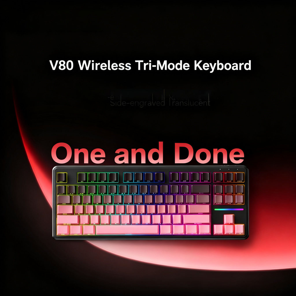 TechPulse Mechanical Keyboard 5000mAH/87 keys RGB/Tri-Mode Wired ...