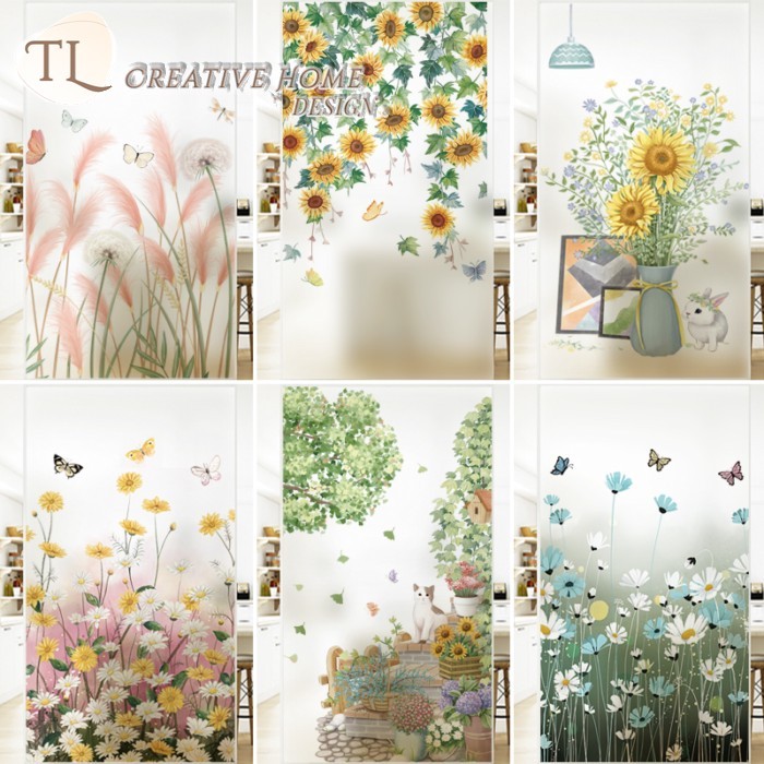 Nordic Style ins Glue-Free Electrostatic Frosted Sticker Privacy-Proof ...