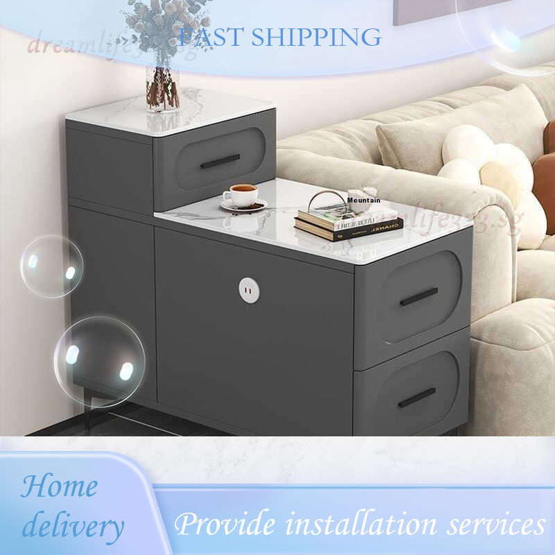 Solid Wood Side Cabinet Modern Simple Living Room Partition Storage ...