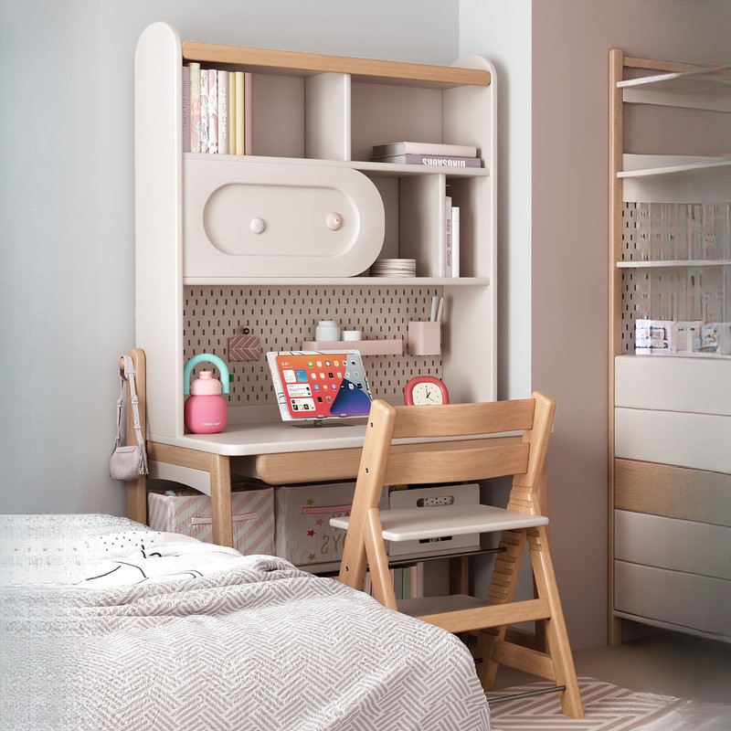 Small Apartment Kids Table And Chair Solid Wood Study Table With Drawer ...
