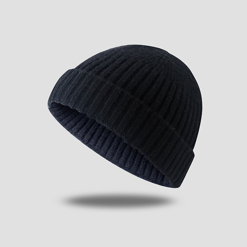 Autumn Hats, Short Hats, Men's and Women's Round-topped Knitted Woolen ...