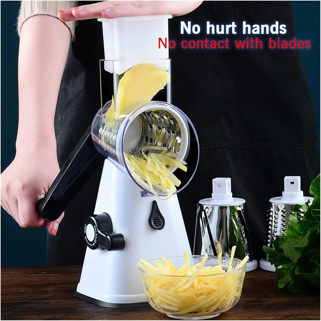 NioTech Rotating Vegetable Slicer Cutter Grater Stainless Steel ...