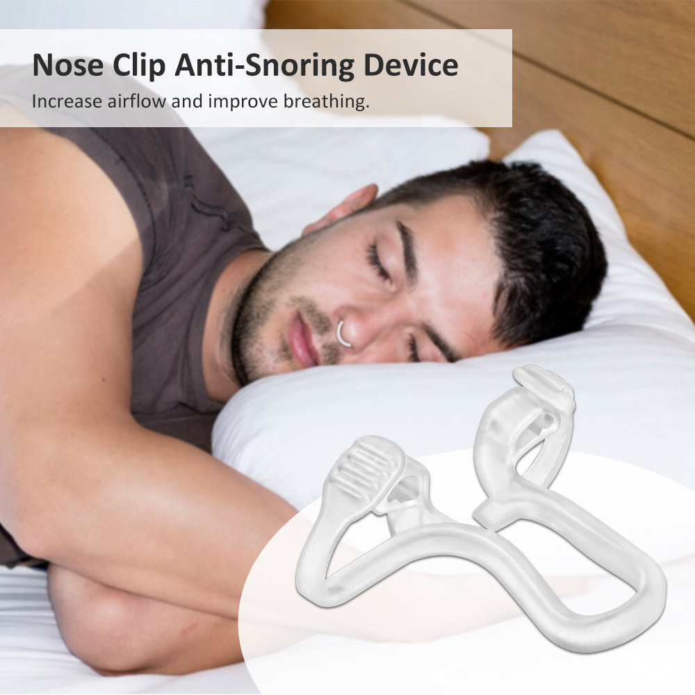 3 sizes Stop Snoring Device Silicone Elastic Nose Clip Anti-Snoring ...