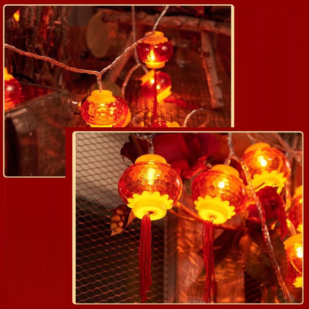 6M 20LED Light Chinese New Year LED Fairy Lights/ Battery Operated Red ...