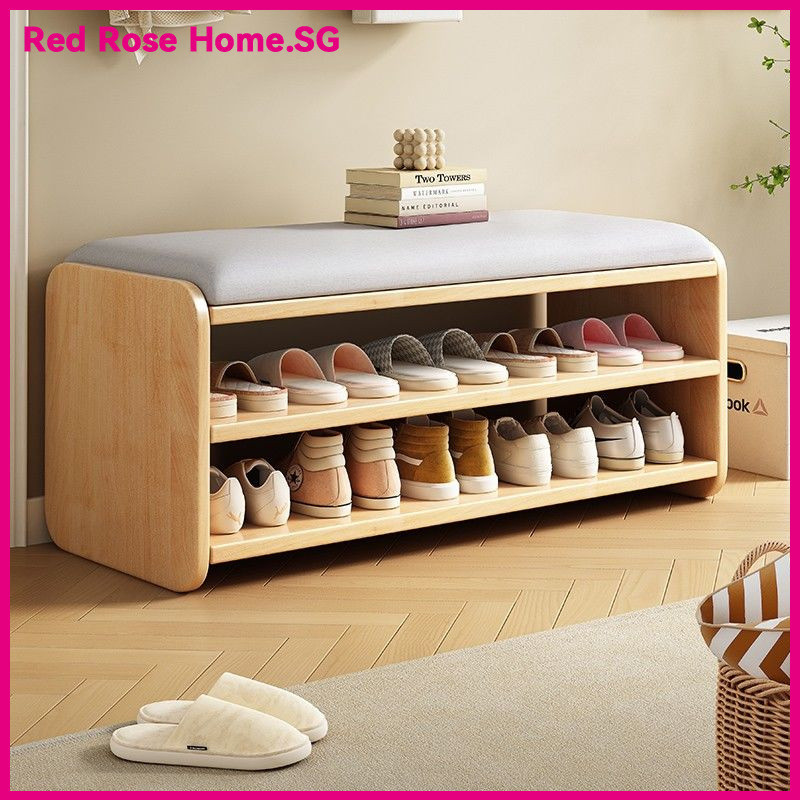 Simple Shoe Bench In Stock 45-100CM Integrated Soft Cushion Shoe Rack ...