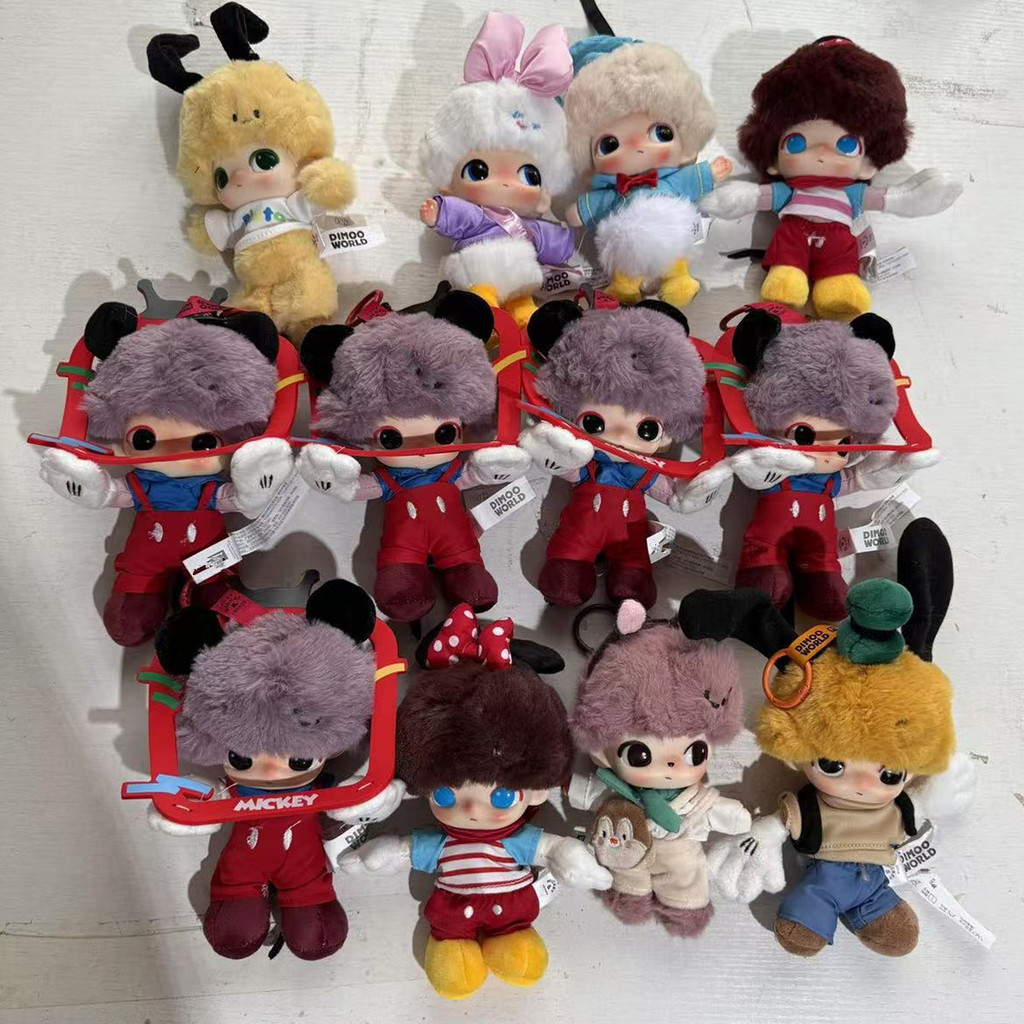 DIMOO WORLD Vinyl Plush Keychain DIMOO TV Show Minnie Donald Duck Plush ...