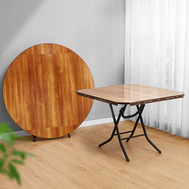 Round Dining Table Simple Foldable Dining Table Portable Extendable ...