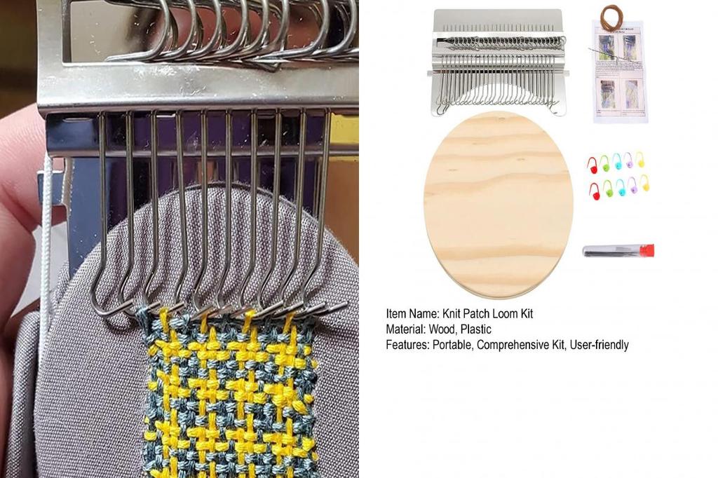 shopeestore| Fabric Repair Kit Beginner Knit Patch Maker Portable Knit ...